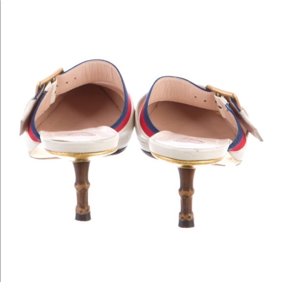 GUCCI Sylvie Web Bamboo Mules - Picture 4 of 11